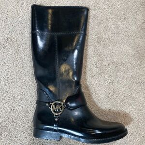Michael Kors Black Fulton Harness Tall Rubber
Rainboots - Size 7 Waterproof